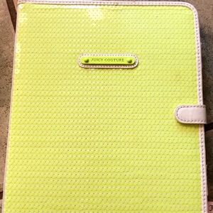 Juicy Couture lime green IPAD CASE